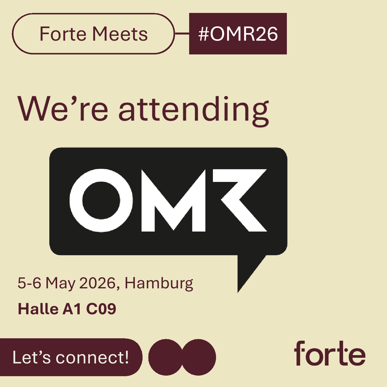 OMR 2026: Forte Health trifft Flying Health in Halle A1, Stand C09