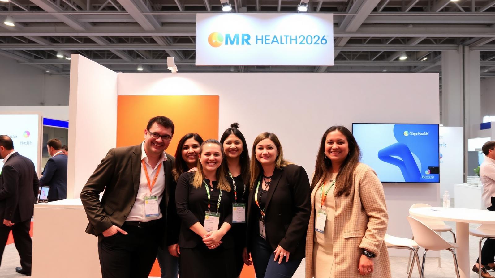 Forte Health und Flying Health Team am gemeinsamen Messestand mit OMR-Health-2026-Branding.